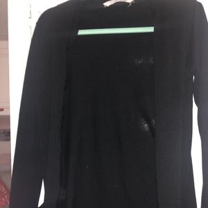 Black Ruffled Cardigan